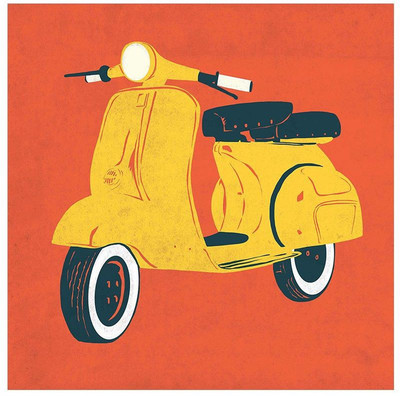 

Scooter Red Fine Art Print(20 inch X 20 inch, Rolled)