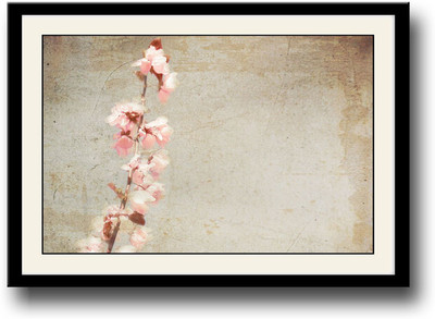 

Vintage Pink Flowers Fine Art Print(10 inch X 14 inch, Framed)
