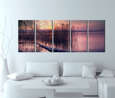 Decor Villa lake Five Piece Poster (63 x 32) Inch Paper Print(32 inch X 63 inch, Rolled)