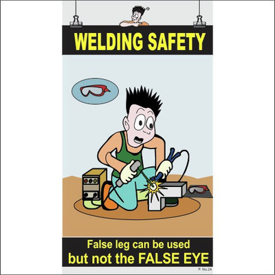 

Spooky Poster-Welding Safety Paper Print(26 inch X 14.22 inch)