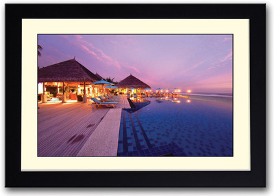 

Maldives Beach Fine Art Print(14 inch X 20 inch, Framed)