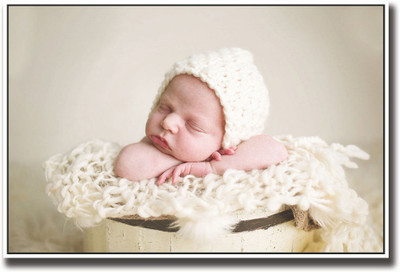 

Baby sleeping in yellow bucket Fine Art Print(12 inch X 18 inch, Rolled)