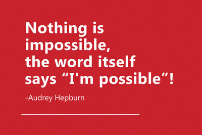 

Quote Audrey Hepburn 12x18 inches Fine Art Print(12 inch X 18 inch)