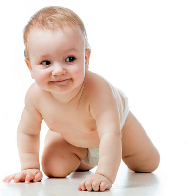 

Child's Love - Crawling Baby Paper Print(12 inch X 18 inch, Streched)