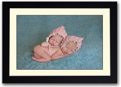 

Two Super Cute Babies Fine Art Print(14 inch X 20 inch, Framed)