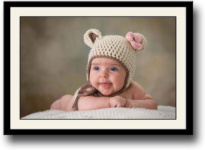 

Cute baby with a nice hat Fine Art Print(10 inch X 14 inch, Framed)