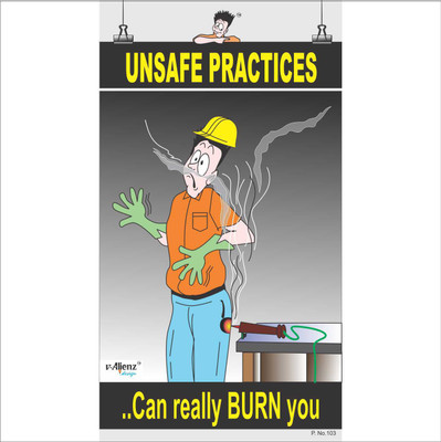 

Safety Poster-Unsafe Practices Paper Print(26 inch X 14.22 inch, Rolled)