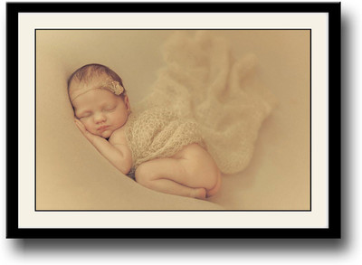 

Baby with golden wings Fine Art Print(10 inch X 14 inch, Framed)