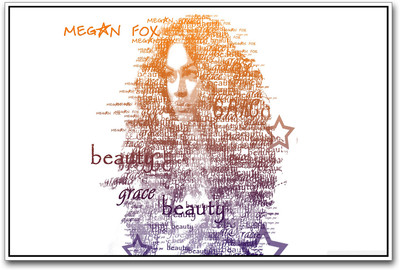 

Megan Fox Typography Paper Print(12 inch X 18 inch)
