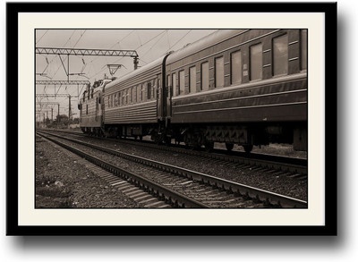 

Train Vintage theme Fine Art Print(10 inch X 14 inch, Framed)