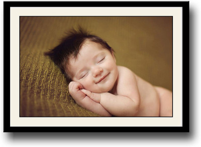 

Cute little sleeping baby image Fine Art Print(10 inch X 14 inch, Framed)