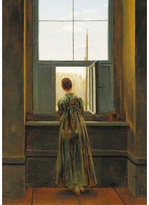 

Old Masters Collection - Woman at a Window by Caspar David Friedrich - Medium Size Ready To Frame Rolled Digital Art Print On Photographic Paper(24 inch X 18 inch, Rolled)