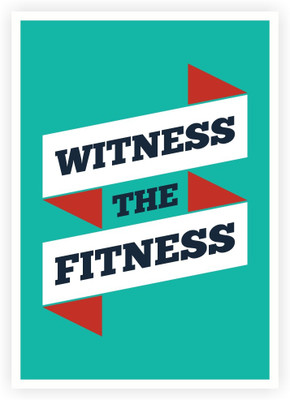

Witness the Fitness Gym Motivational Quotes Poster Paper Print(18 inch X 12 inch, Rolled)