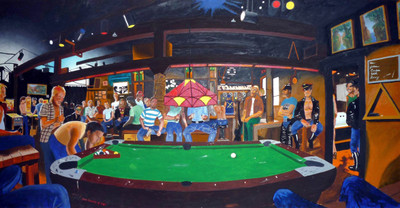 

Snooker at Bar - Medium Size Ready To Frame Rolled Digital Art Print On Photographic Paper(24 inch X 12 inch, Rolled)