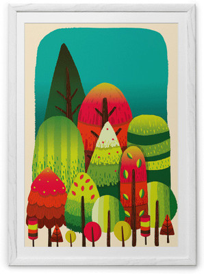 

Textured Trees Fine Art Print(36 inch X 24 inch, Framed)