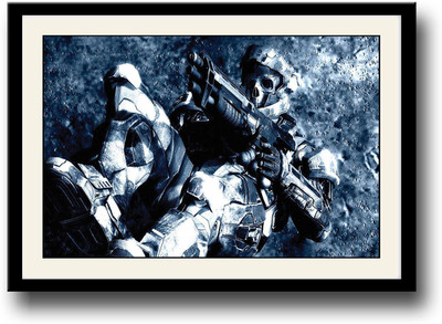 

Robot with gun Fine Art Print(10 inch X 14 inch, Framed)