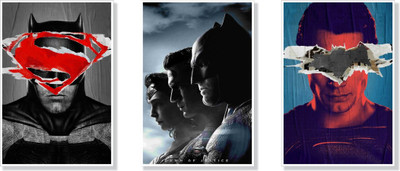 

Batman vs Superman Dawn of Justice - Pack of 3 Paper Print(19 inch X 13 inch, Rolled)