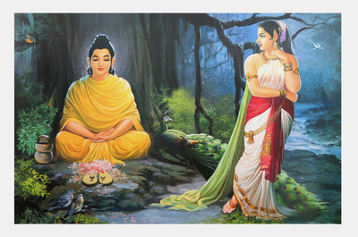 

Bm Traders Texture Art Work Of Buddha Painting Unframed Rolled Poster Big (25 X 36 Inches) Paper Print(25 inch X 36 inch, Rolled)