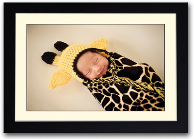 

Cute Baby On Giraffe Dress Fine Art Print(14 inch X 20 inch, Framed)