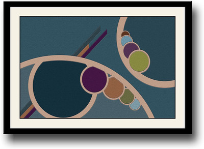 

Abstract blue circles design Fine Art Print(10 inch X 14 inch, Framed)