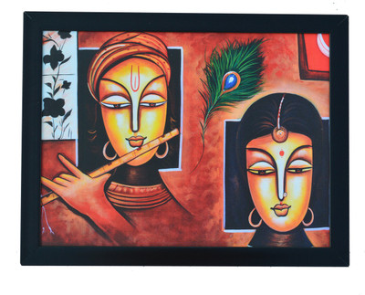 

Abstract Radha Krishna Framed Matt Finish Photographic Paper(13.5 inch X 17.5 inch)