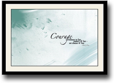 

Courage Mark Twain quote Fine Art Print(10 inch X 14 inch, Framed)