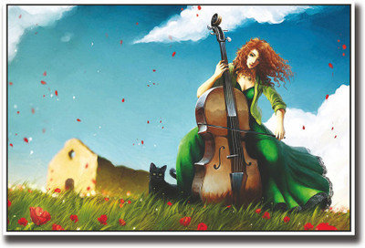 

Girl playing cello Fine Art Print(12 inch X 18 inch, Rolled)