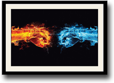 

Fists of Fire and Water Fine Art Print(10 inch X 14 inch, Framed)