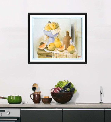 

Tallenge Art For Kitchen - Fruit Ninja - Framed Art Print On Photographic Paper(24 inch X 18 inch, Framed)