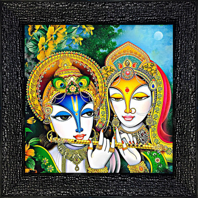 

Krishna art frame Fine Art Print(15 inch X 15 inch, Box)