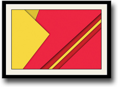 

Abstract red and Yellow design Fine Art Print(10 inch X 14 inch, Framed)
