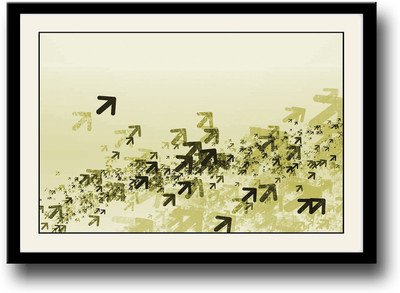 

Green arrows abstract Fine Art Print(10 inch X 14 inch, Framed)