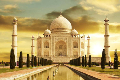 

Taj Mahal Monument Paper Print(12 inch X 18 inch, Rolled)