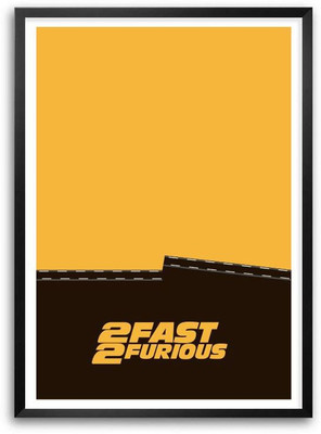 Posterhouzz The Fast and the Furious Hollywood Movies Minimalist Poster Paper Print(18 inch X 12 inch, Rolled)