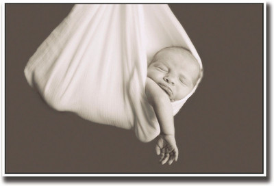 

Baby sleeping in cloth swing Fine Art Print(12 inch X 18 inch, Rolled)