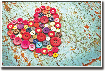 

Buttons heart Fine Art Print(12 inch X 18 inch, Rolled)