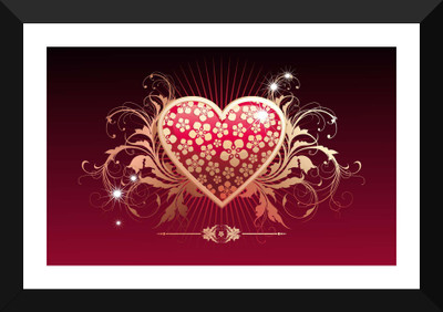 

Tallenge - Valentine’s Day Gift - Valentine's Heart - Premium Quality A3 Size Framed Poster Paper Print(17 inch X 12 inch, Framed)