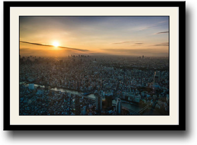 

City Aerial View Fine Art Print(10 inch X 14 inch, Framed)