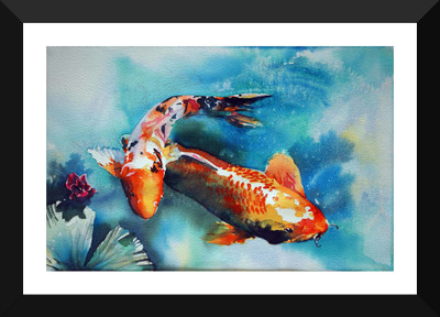 

Tallenge - Beautiful Twin Fishes - Premium Quality A3 Size Framed Poster Paper Print(17 inch X 12 inch, Framed)