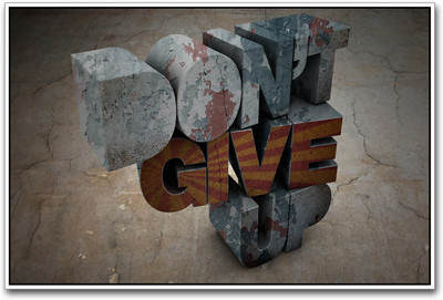 

Dont Give up Paper Print(12 inch X 18 inch)