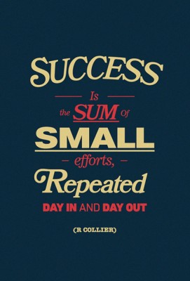 

Posterhouzz Success Is The Sum Of Small Efforts - R Collier Quote - Motivational Poster Paper Print(18 inch X 12 inch, Rolled)