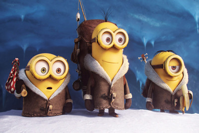 

3 MINIONS 12X18 INCHES Fine Art Print(12 inch X 18 inch)