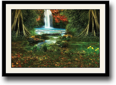 

Magical Waterfall Fine Art Print(10 inch X 14 inch, Framed)