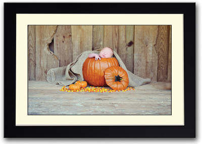 

Newborn Baby Inside Pumpkin Fine Art Print(14 inch X 20 inch, Framed)