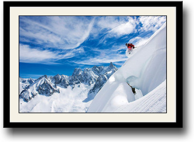 

Skiing in Snow Fine Art Print(10 inch X 14 inch, Framed)