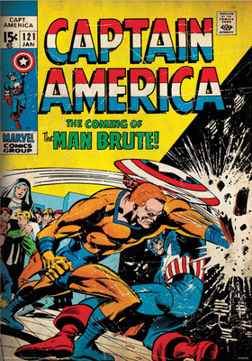 

Captain America -man brute poster (Officially Licensed) Paper Print(24 inch X 16 inch, Rolled)