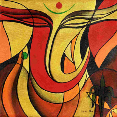 25% OFF on Painting without Frame Canvas Art Ganesha-4 Canvas Art(22 inch X 18 inch)