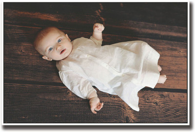 

Cute baby on wooden floor Fine Art Print(12 inch X 18 inch, Rolled)