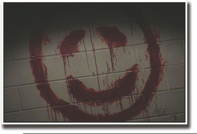 

Posterhouzz Blood smiley on wall Fine Art Print(12 inch X 18 inch, Rolled)