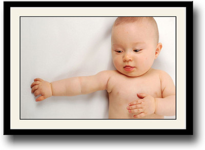 

Cute Baby showing Tongue Fine Art Print(10 inch X 14 inch, Framed)